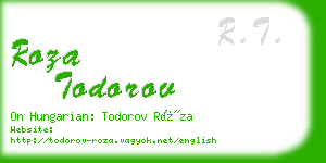 roza todorov business card